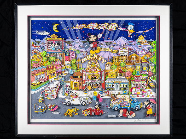Charles Fazzino Limited Edition 3D Art "Mickeywood"